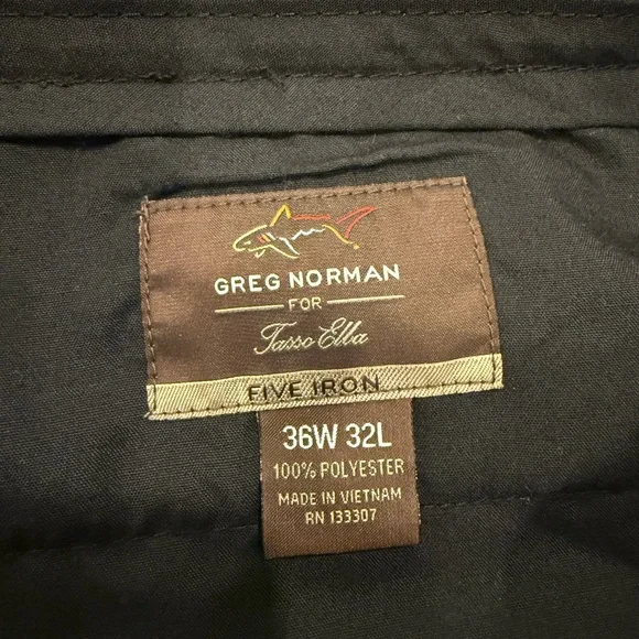 Black Greg Norman Five Iron Golf Pants Size 36W/32L - Picture 3 of 10